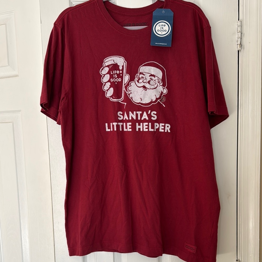🎄Life is Good Santa’s Little Helper Shirt